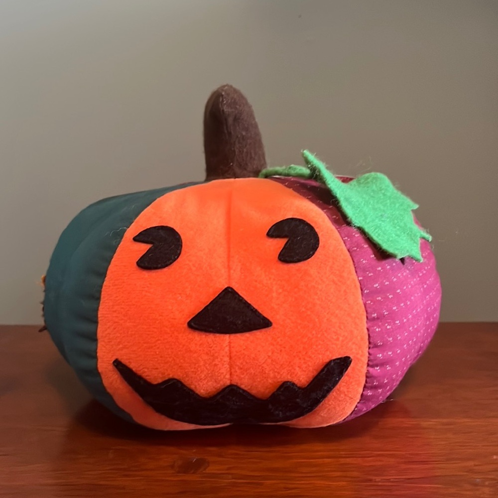 Vintage Patchwork Pumpkin Jack o Lantern Country‎ Rustic Retro Fall Halloween